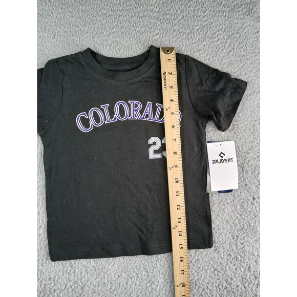 Colorado Rockies MLB Tee Toddler Girls Size XS (4-5) Black Baseball T-Shirt NWT - Picture 4 of 8